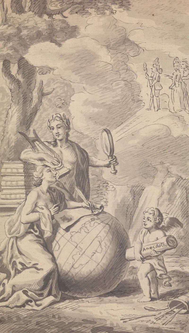 Frontispiece Vol Vii No I For 1775 From Town And Country Magazine by Isaac Taylor - Canvas Print