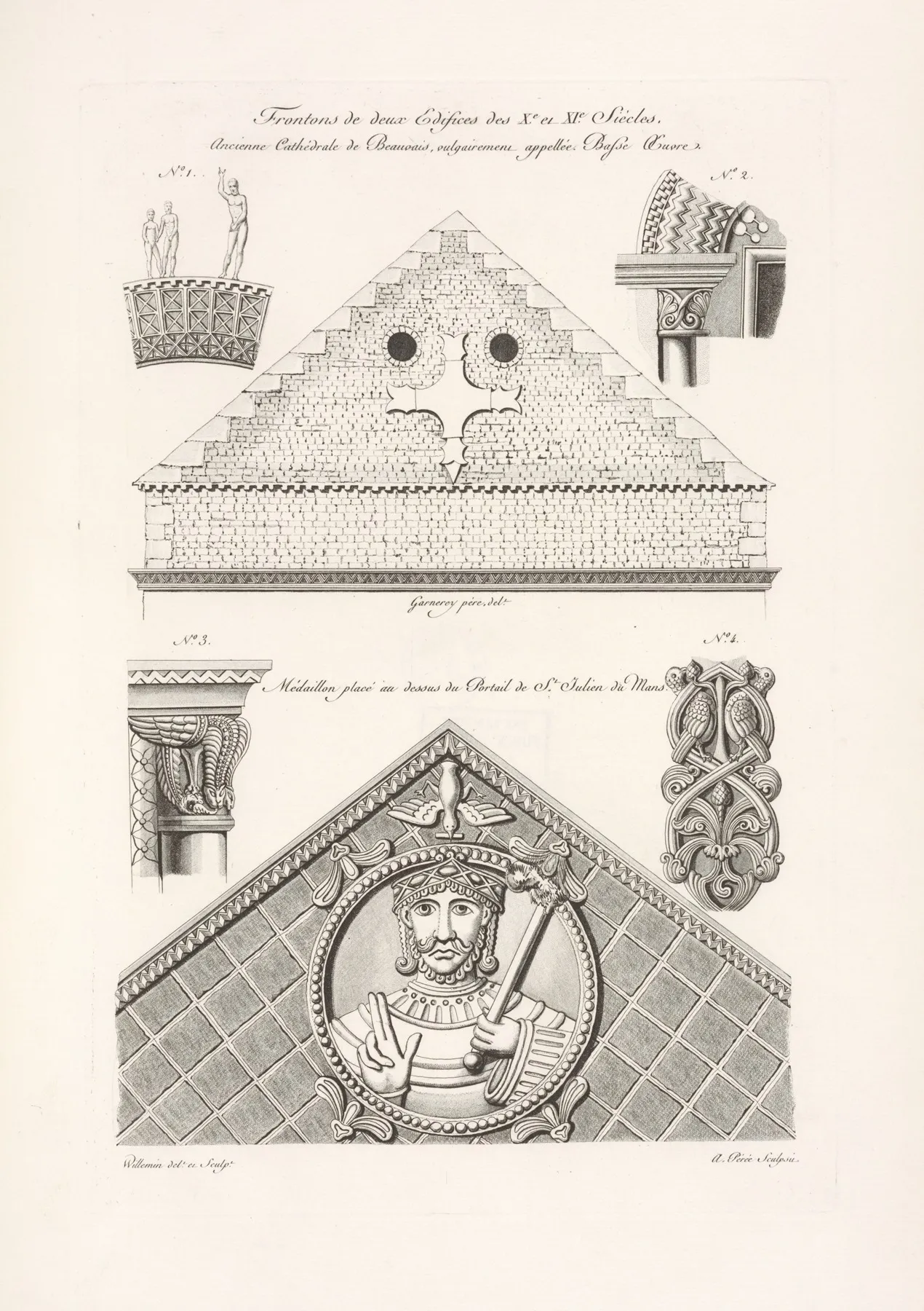 Frontons De Deux Edifices Des Xe Et Xie Siecles