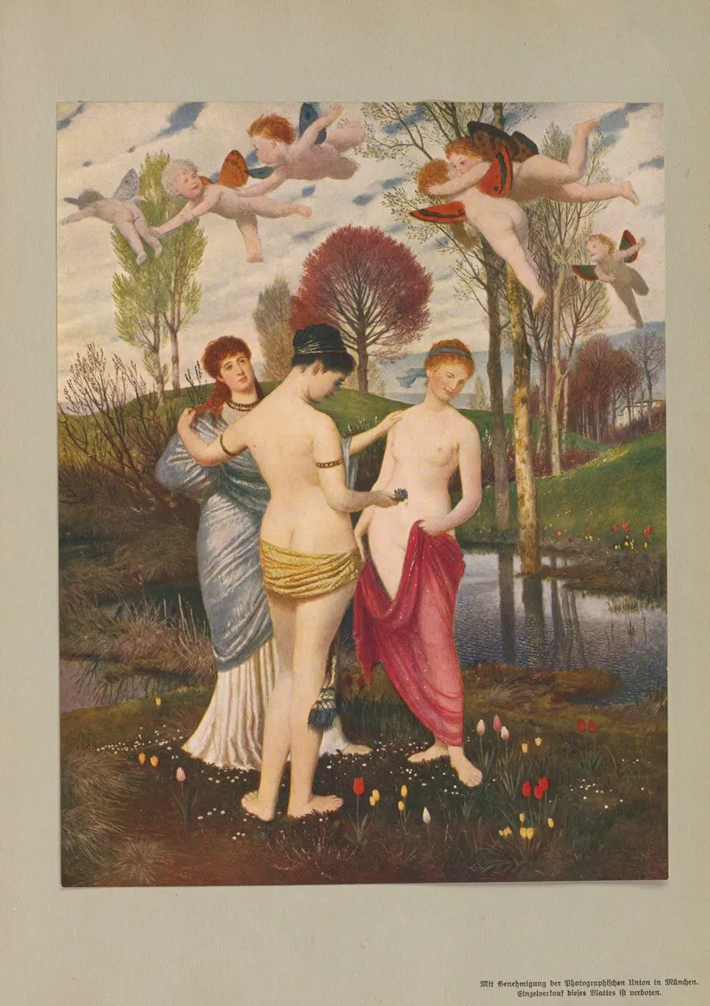 Fruhlingshymne by Arnold Böcklin - Canvas Print