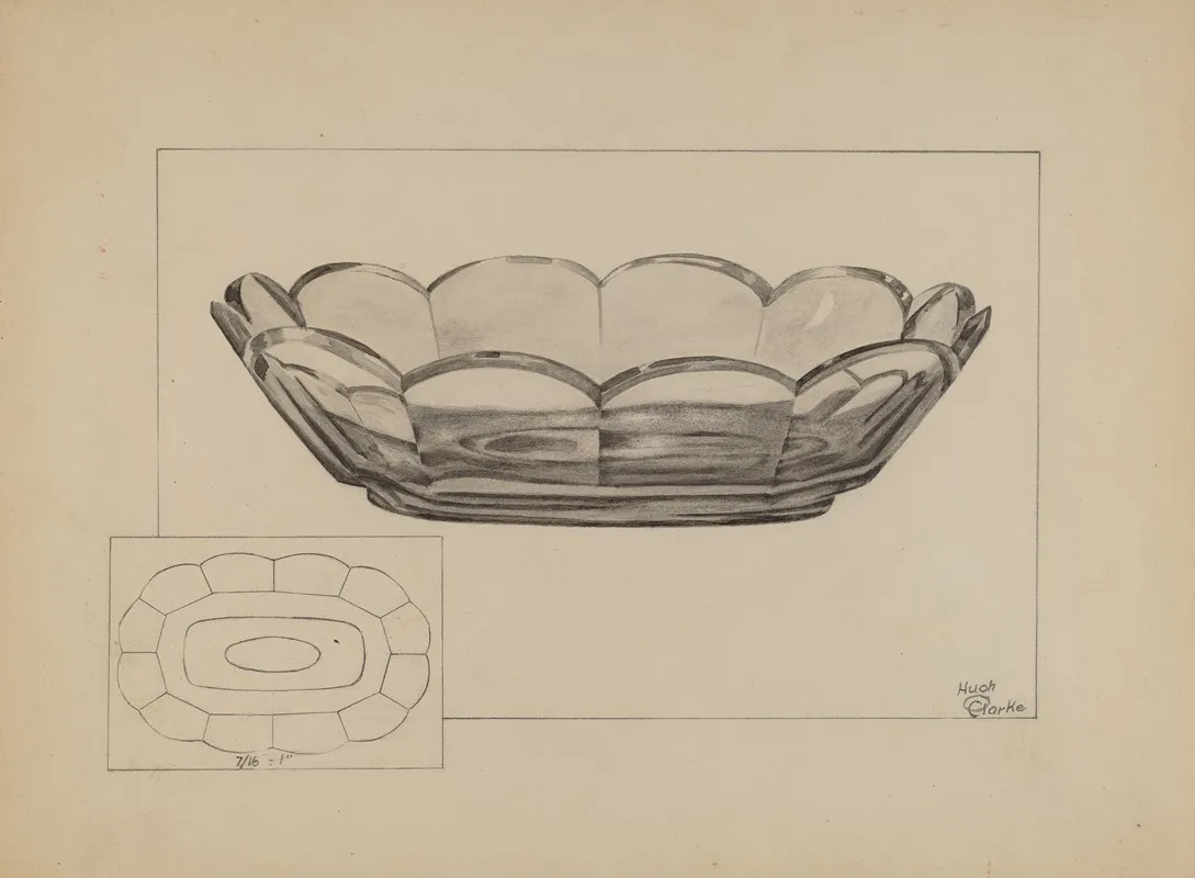 Fruit Dish 2 by Hugh Clarke - Canvas Print