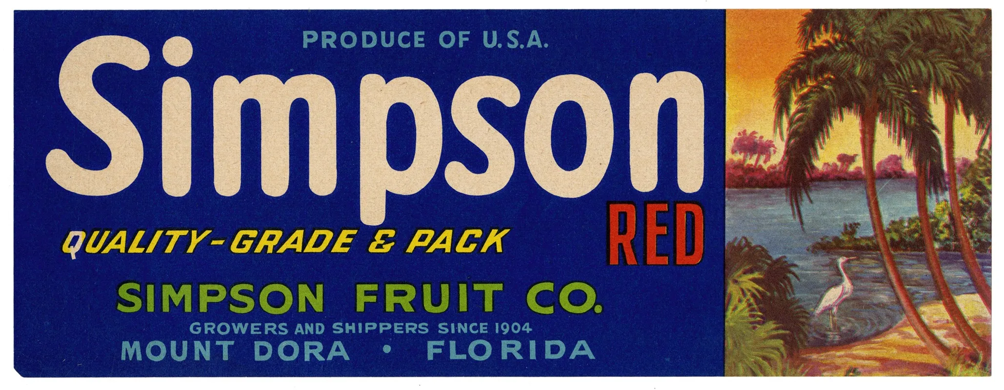 Fruit Label For Simpson Red