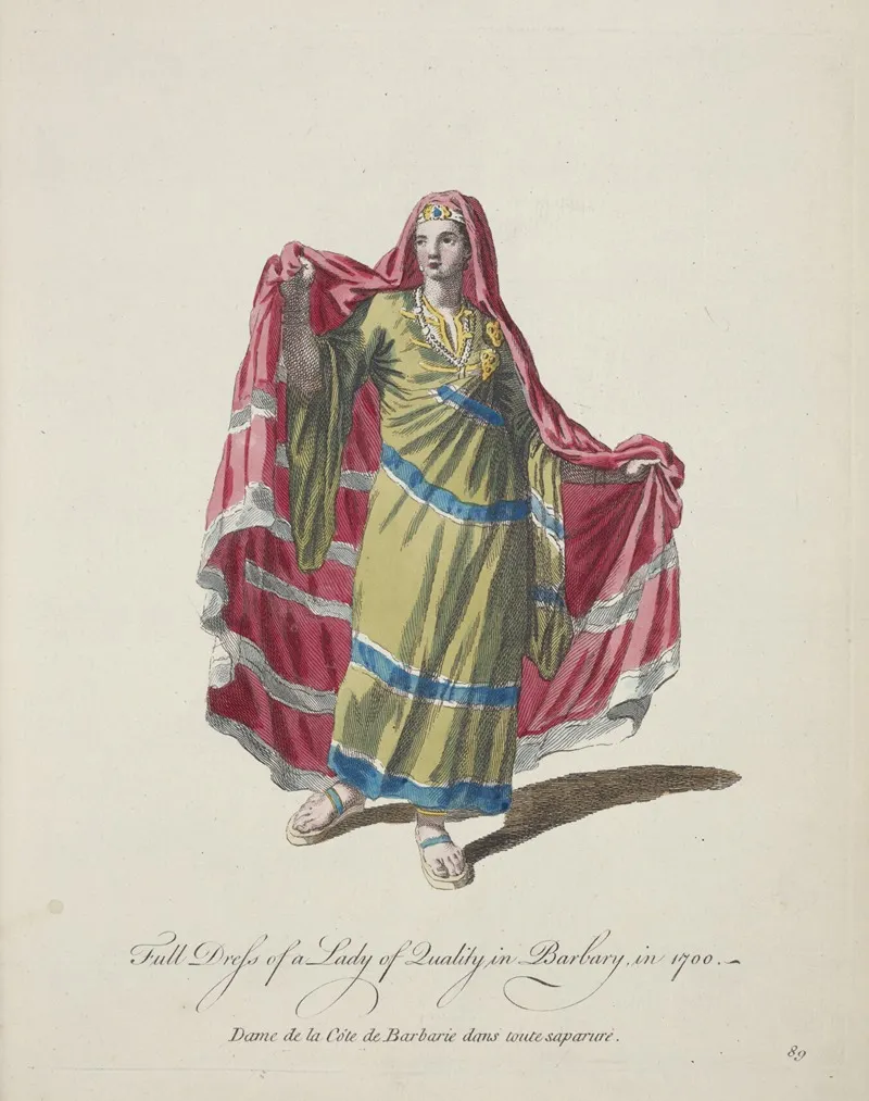 Full Dress Of A Lady Of Quality In Barbary In 1700 Dame De La Cote De Barbarie Dans Tout Saparure