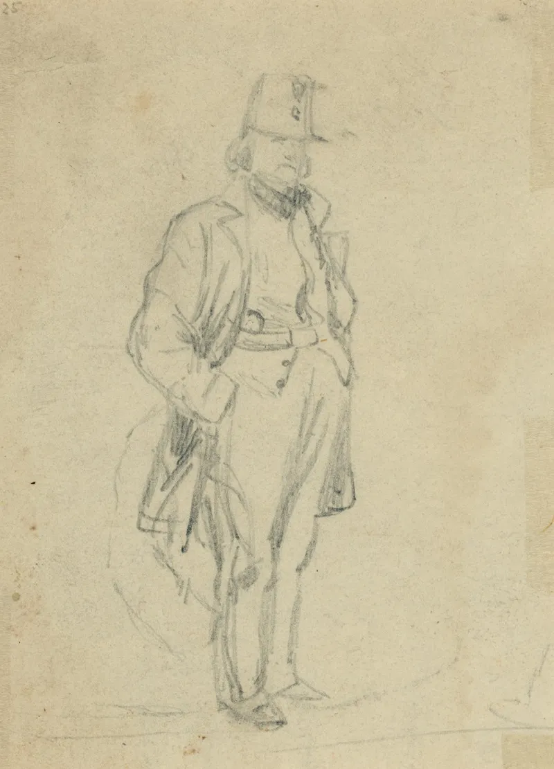 Full Length Sketch Of Officer