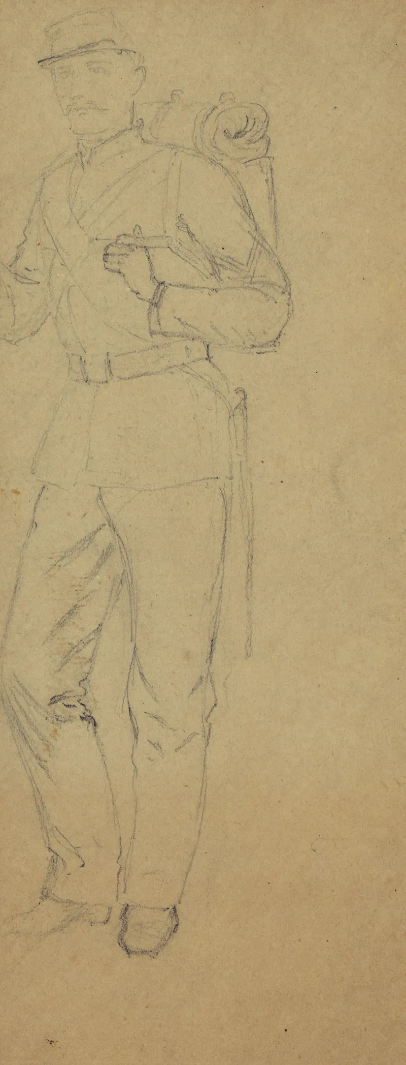 Full Length Sketch Of Soldier 2