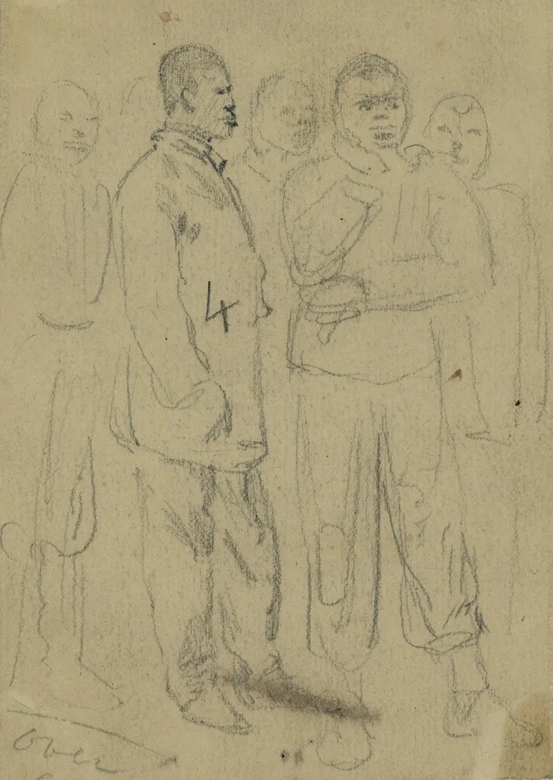 Full Length Sketches Of Five African American Men