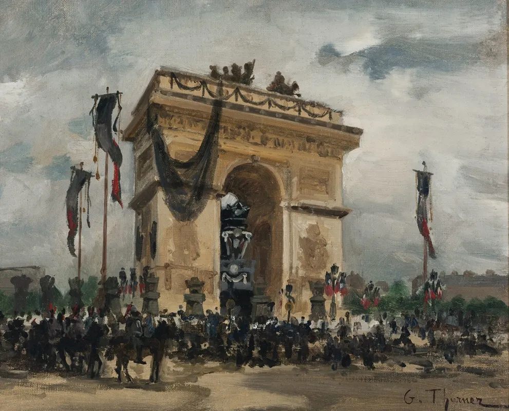 Funerailles De Victor Hugo 31 Mai Et 1er Juin 1885 by Gabriel Edouard Thurner - Canvas Print