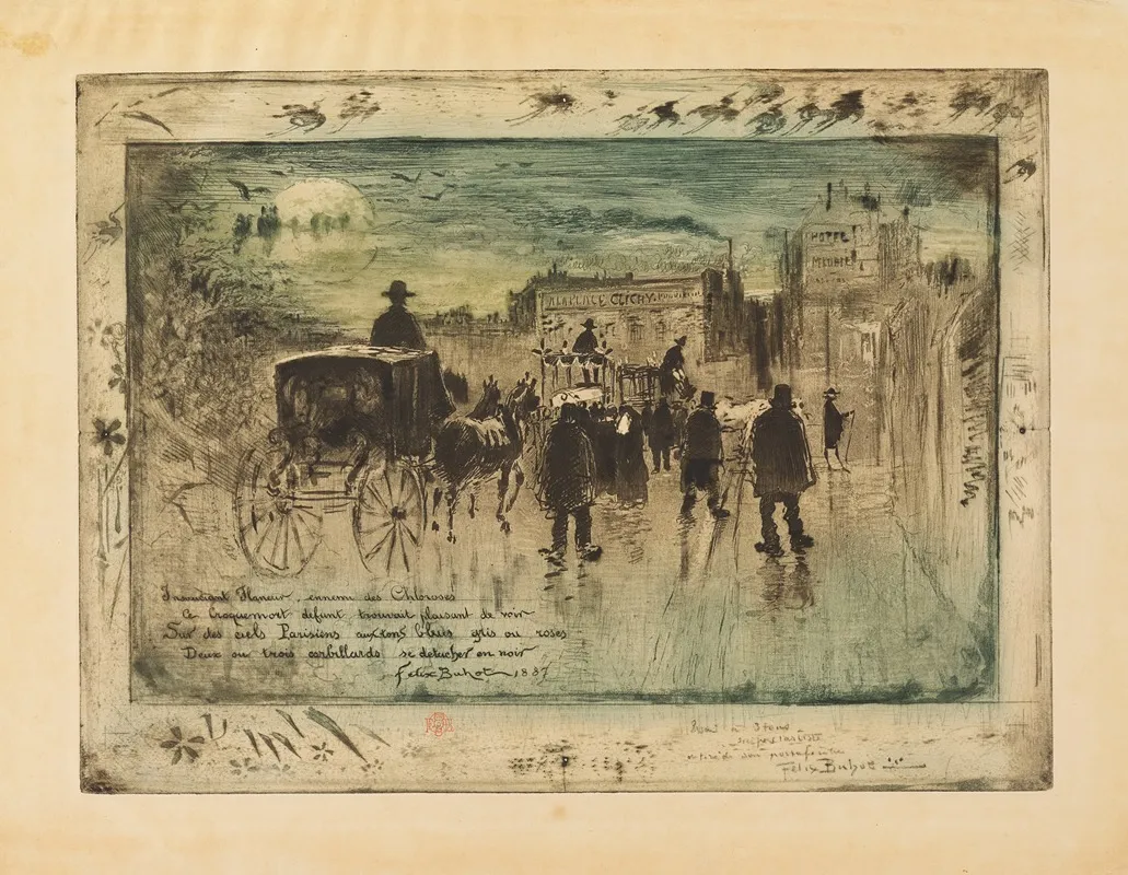 Funeral Procession On The Boulevard De Clichy