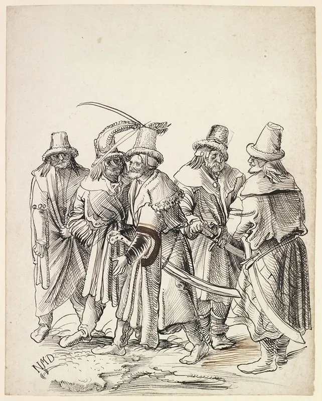 Funf Stradioten by Niklaus Manuel - Canvas Print