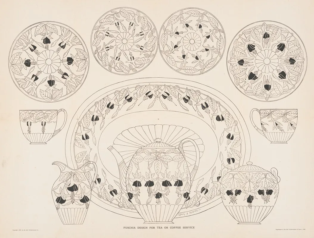 Fuschia Design For Tea Or Coffee Service