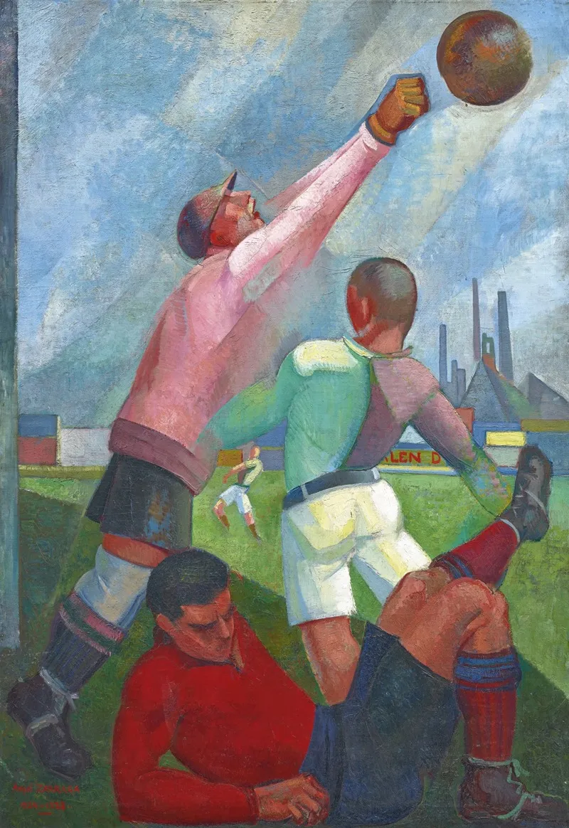 Futbolistas En El Llano by Ángel Zárraga - Canvas Print