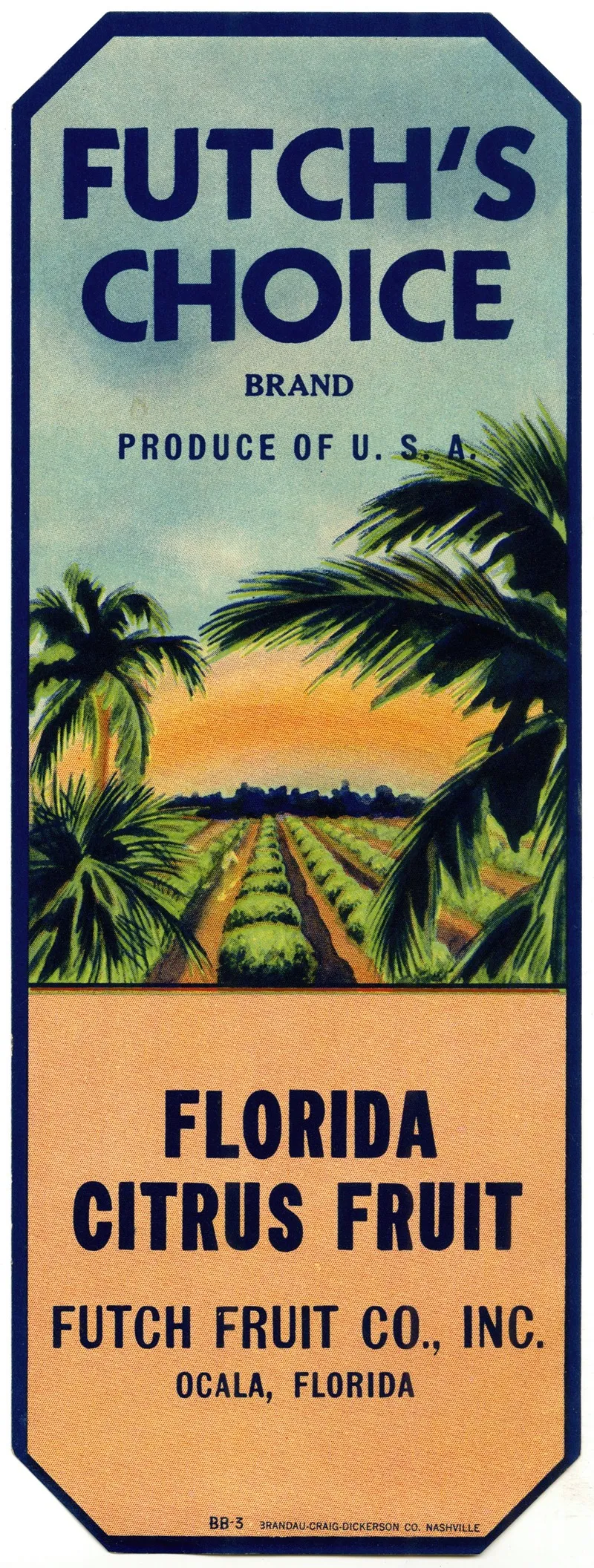 Futchs Choice Citrus Label