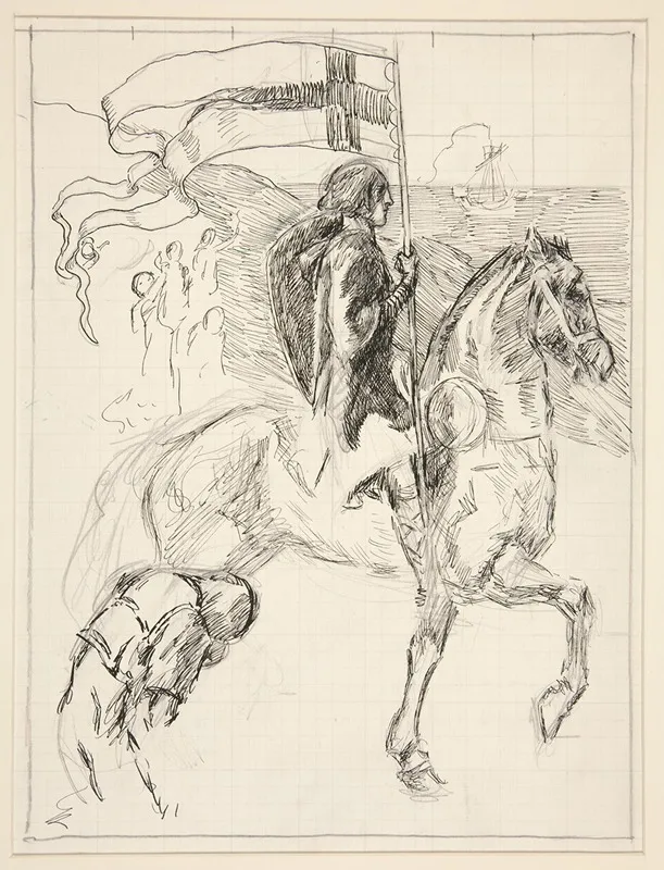 Galahad Departs Study For The Quest Of The Holy Grail 2