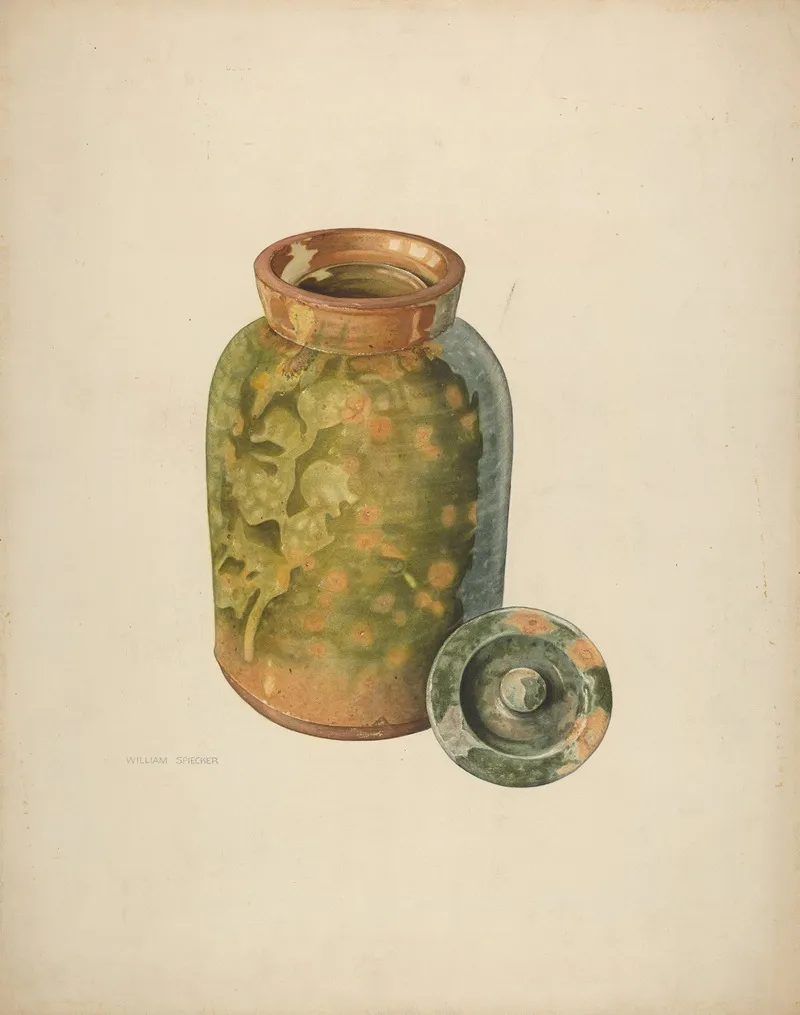 Galena Covered Jug by William Spiecker - Canvas Print