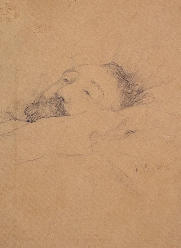Gambetta Sur Son Lit De Mort Etude De Tete