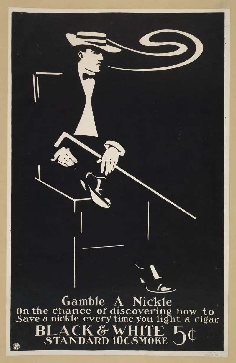 Gamble A Nickle Black White