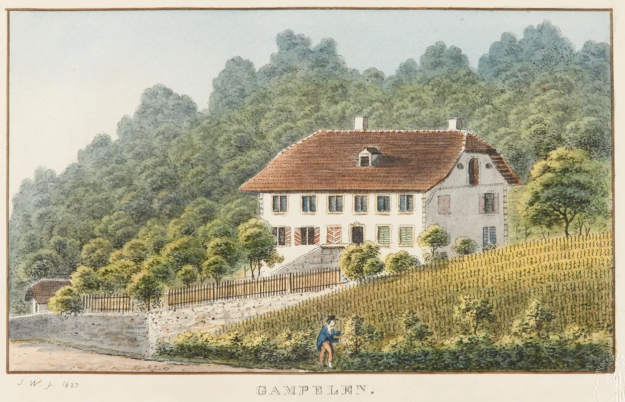 Gampelen by Jakob Samuel Weibel - Canvas Print