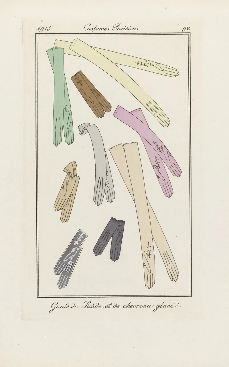 Gants De Suede Et De Chevreau Glace