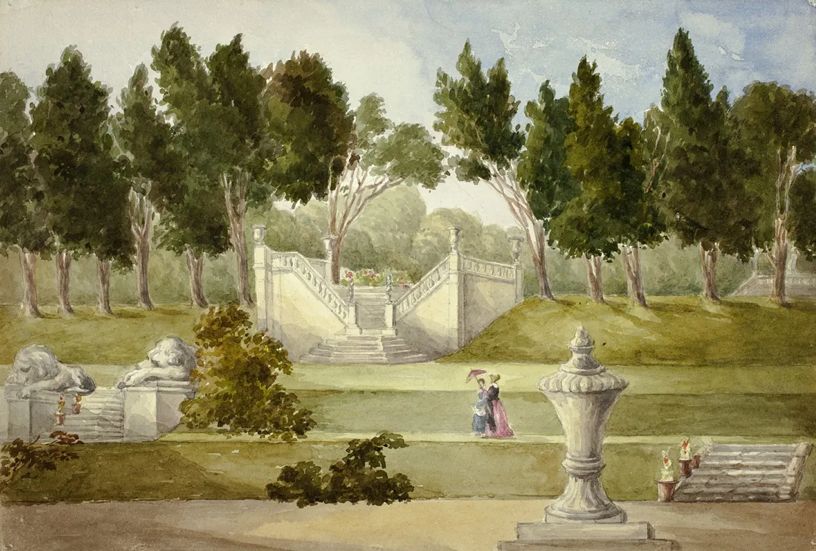 Garden At Clifton Hall by Elizabeth Murray - Canvas Print