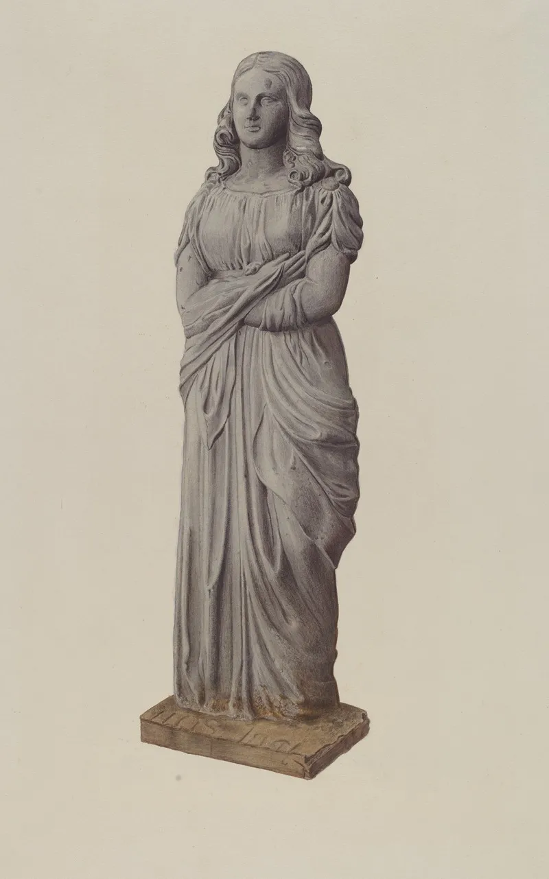 Garden Figure by American 20th Century - Canvas Print