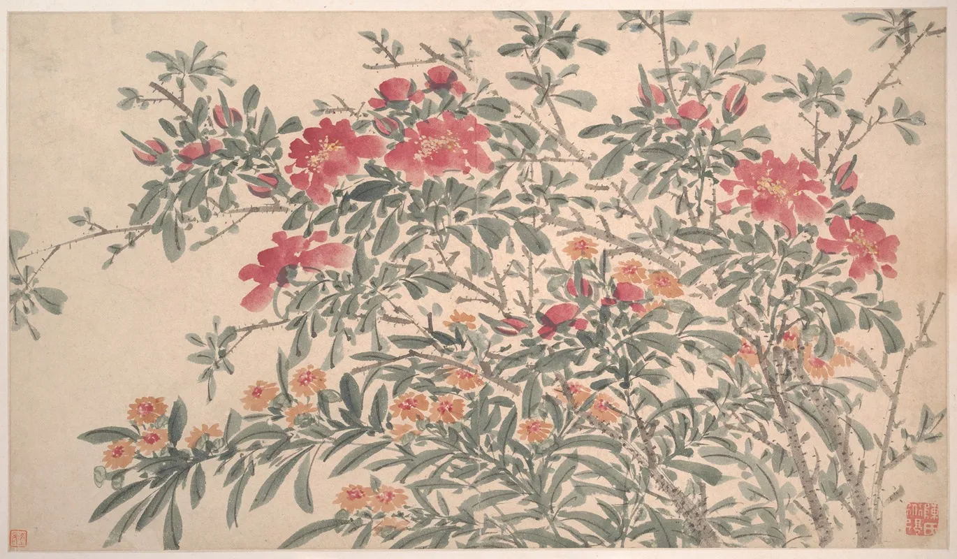 Garden Flowers Pl 04 by Chen Chun - Canvas Print