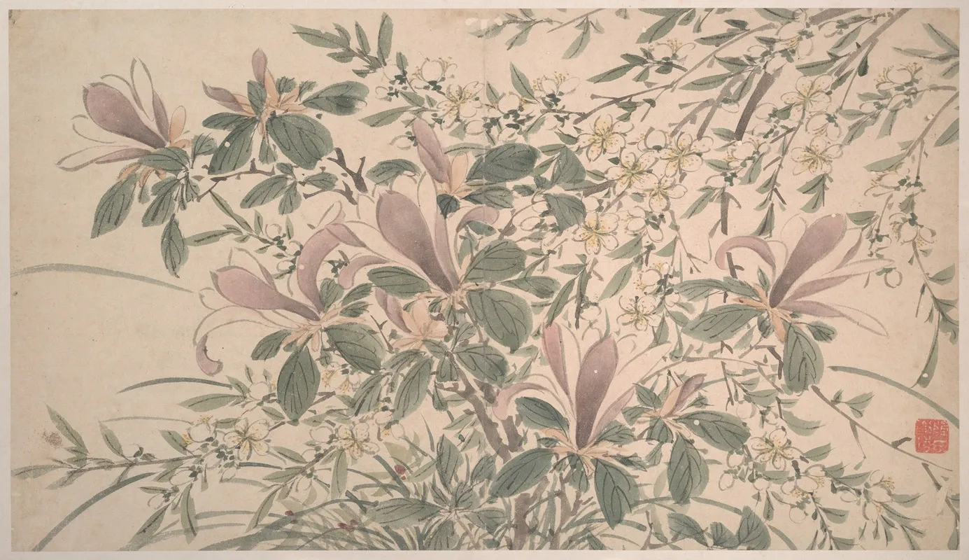 Garden Flowers Pl 11 by Chen Chun - Canvas Print