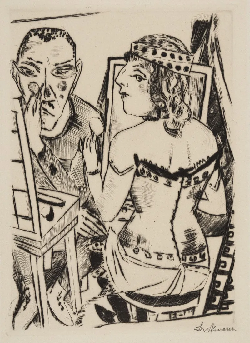 Garderobe by Max Beckmann - Canvas Print