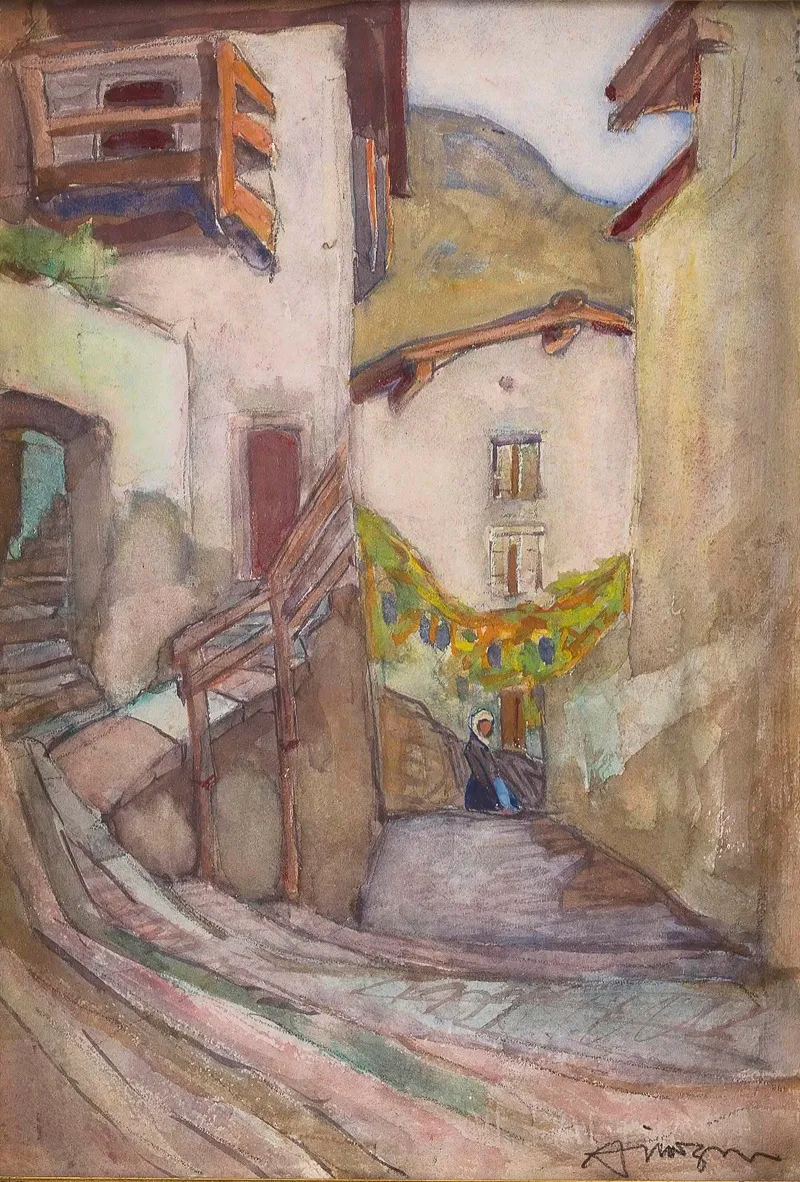 Gasse In Garda by Artur Nikodem - Canvas Print