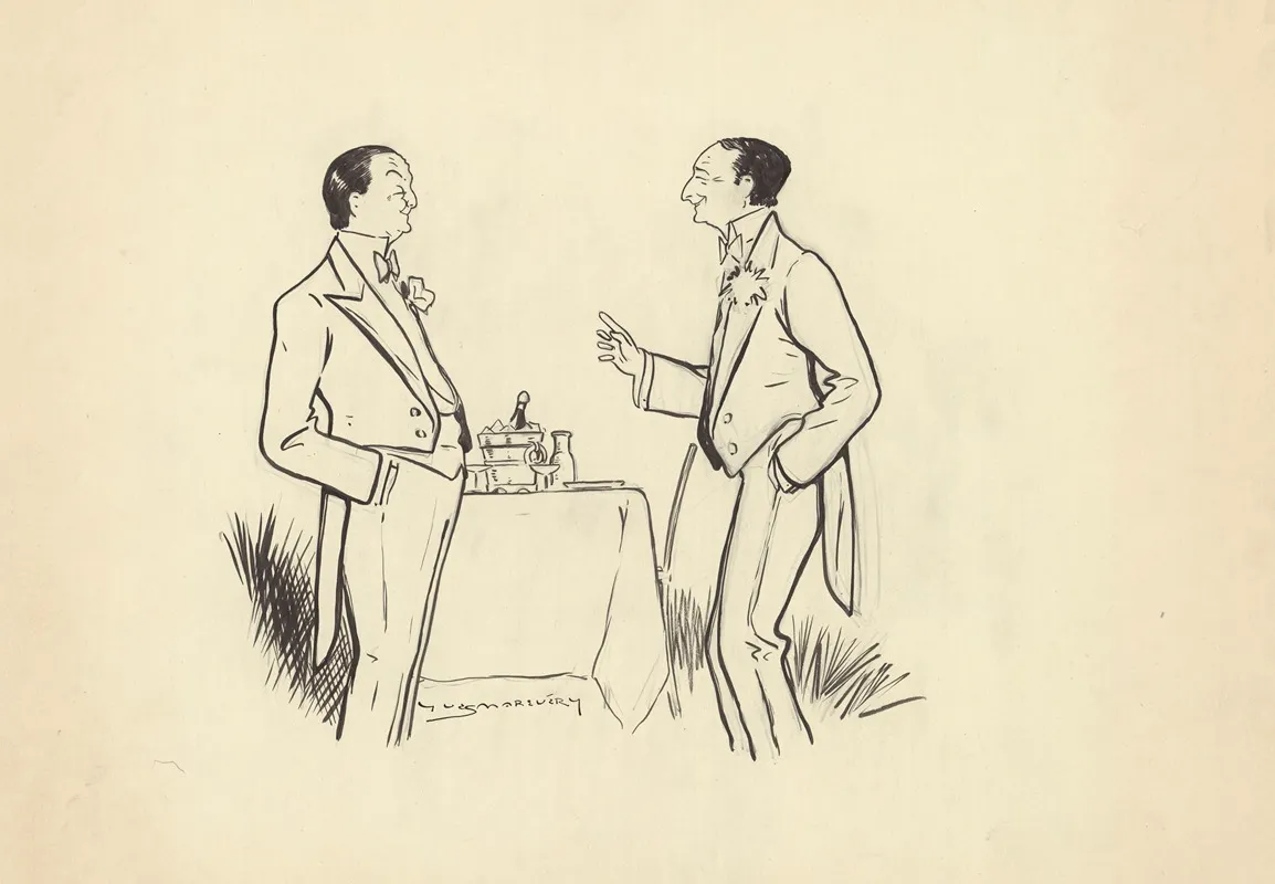 Gaston Dubosc Et Marcel Simon Dans Seance De Nuit De Georges Feydeau