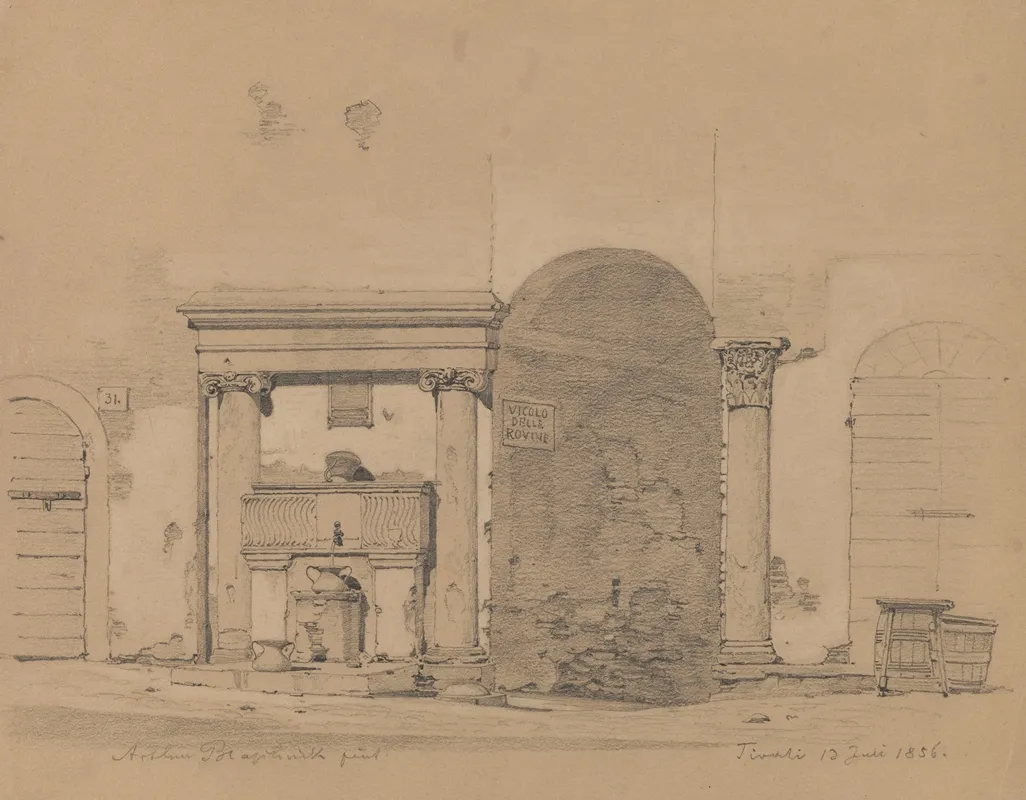 Gate Leading To Vicoli Dei Grana Near Piazza Palatina In Tivoli