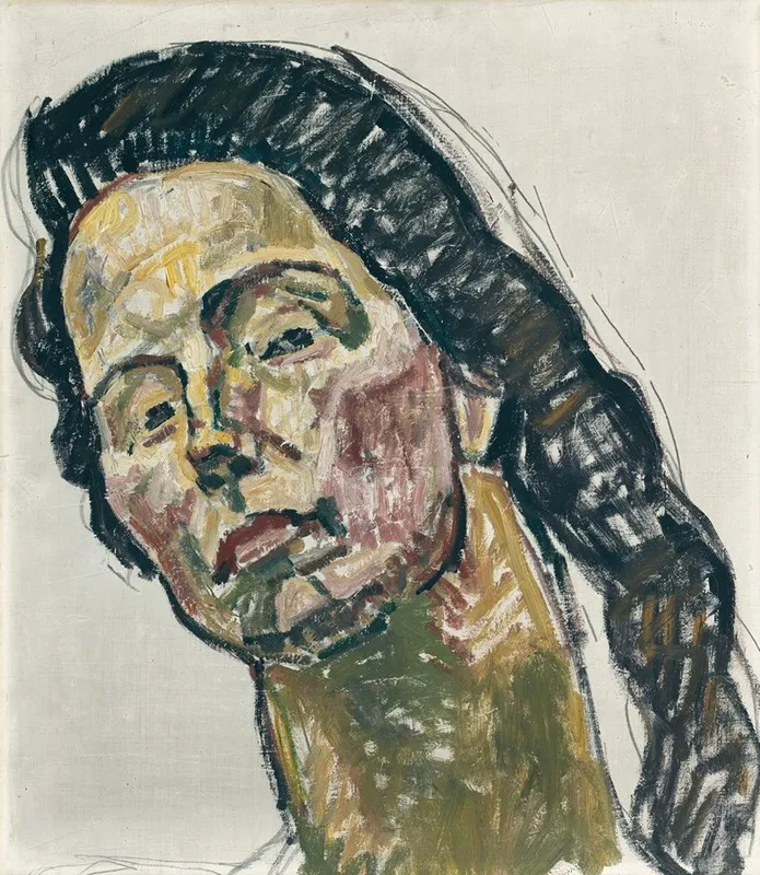 Gaze Into Infinity Head Study by Ferdinand Hodler - Canvas Print