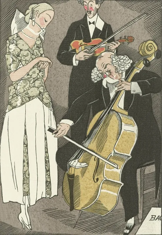 Gazette Du Bon Ton 1920 No 9 Pl 66 O Maitre El Relicario Robe De Diners Garnie De Ruban