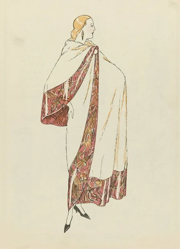 Gazette Du Bon Ton 1922 No 9 Hermine Et Satin Lame Tissu De Bianchini