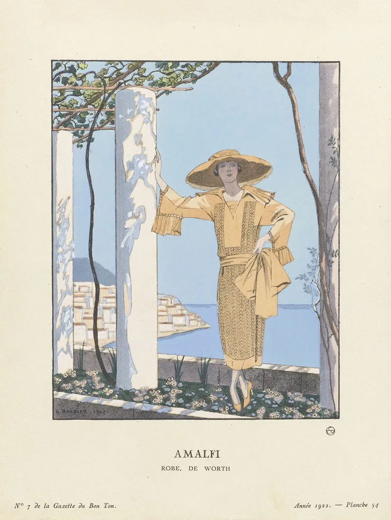 Gazette Du Bon Ton Amalfi Robe De Worth by George Barbier - Canvas Print