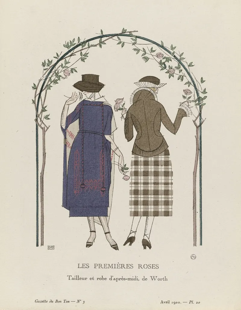 Gazette Du Bon Ton Les Premieres Roses Tailleur Et Robe Dapres Midi De Worth