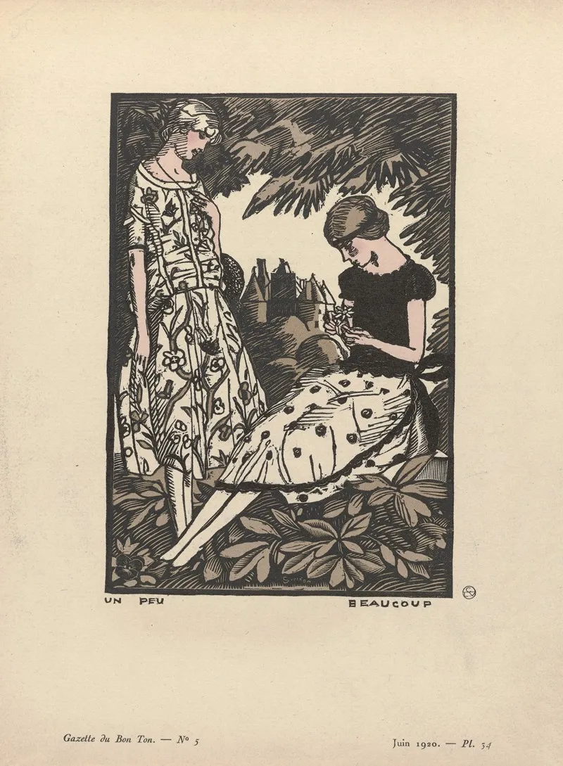 Gazette Du Bon Ton Un Peu Beaucoup by Fernand Siméon - Canvas Print