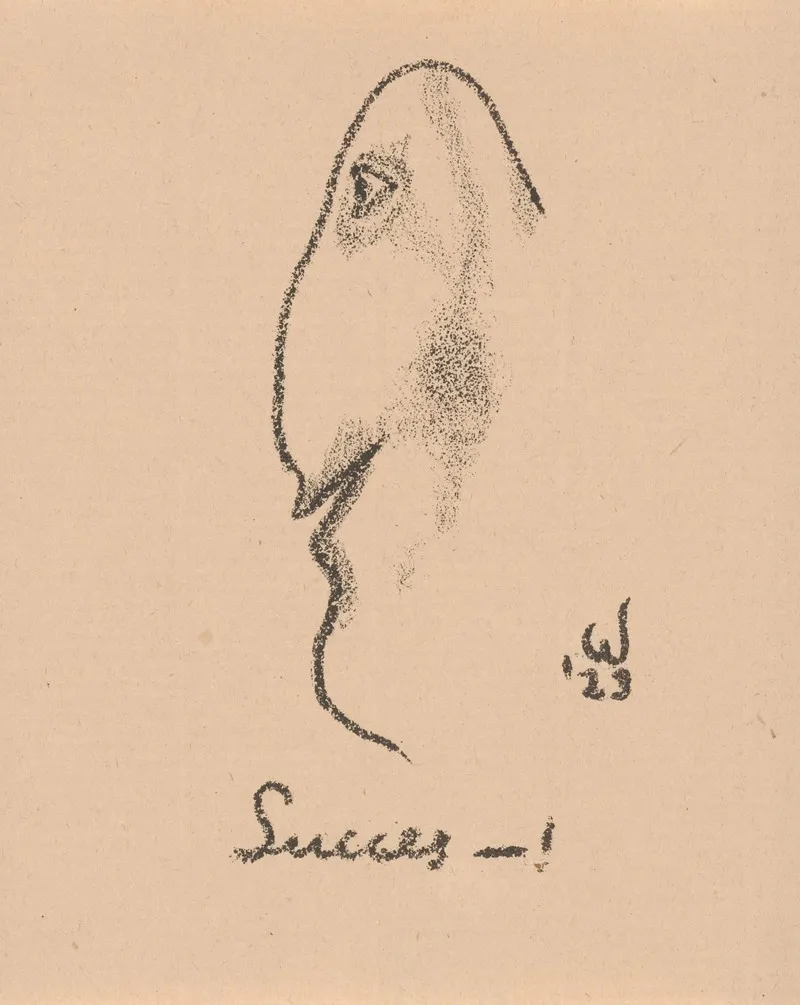 Geabstraheerd Hoofd Zonder Neus by Erich Wichmann - Canvas Print