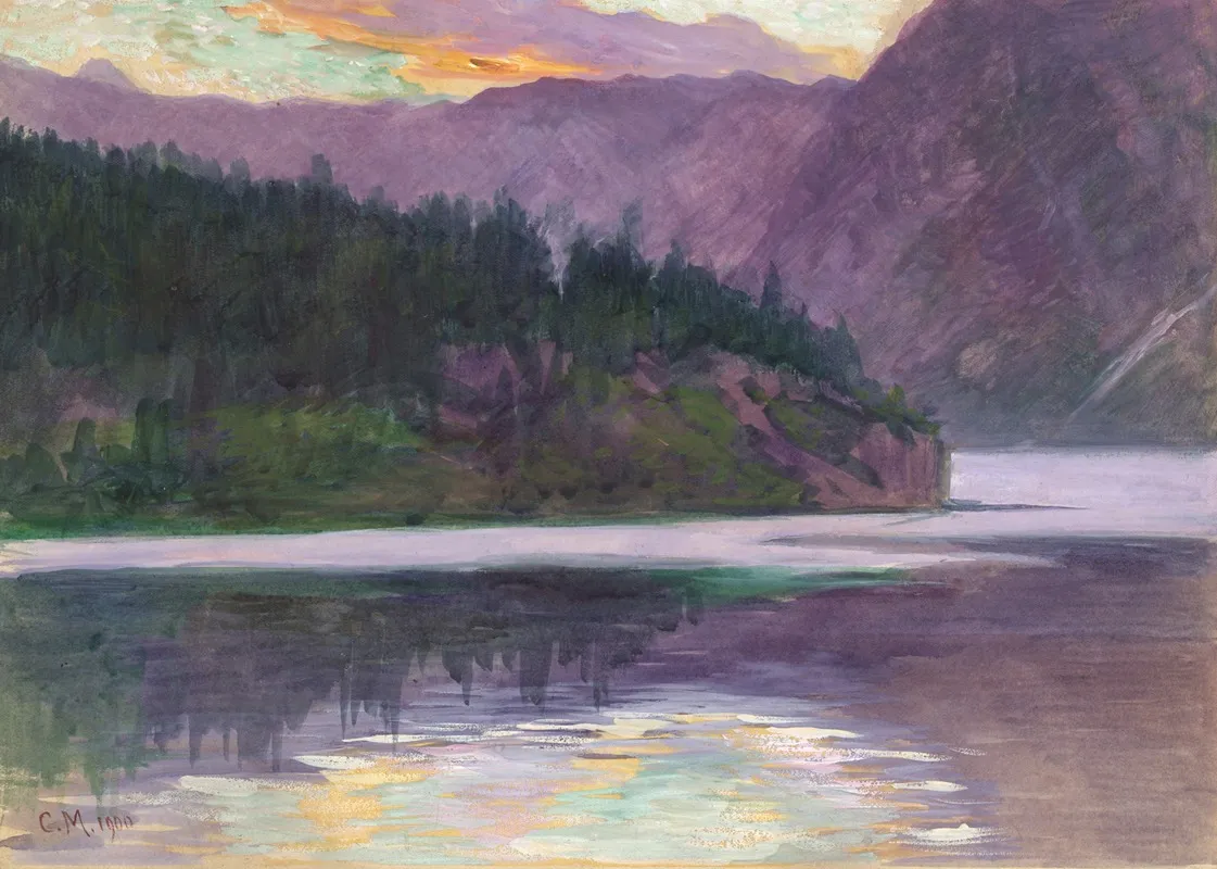 Gebirgssee 4 by Carl Moll - Canvas Print