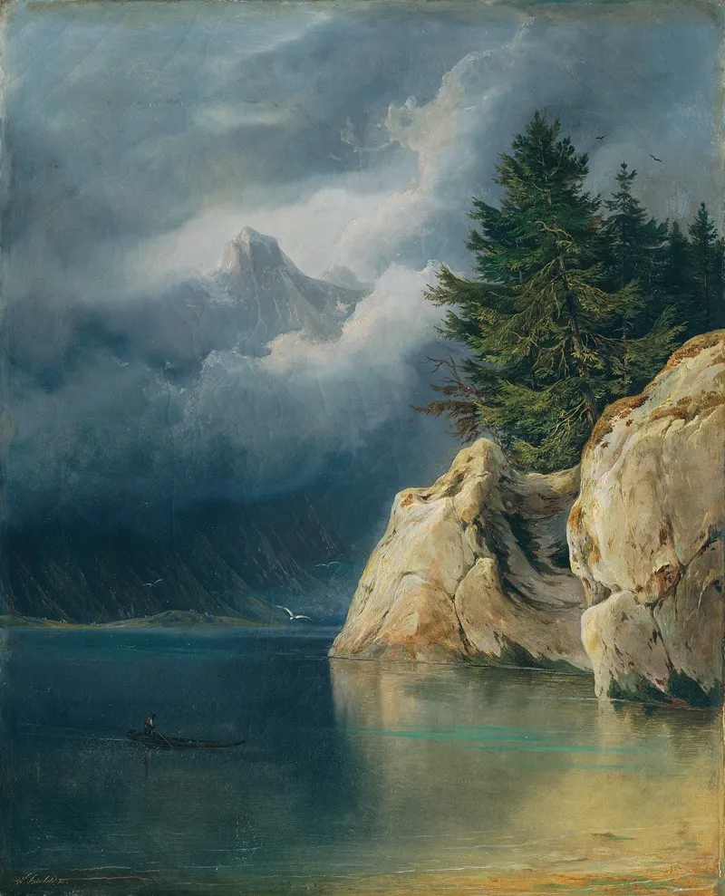 Gebirgssee by Wilhelm Steinfeld - Canvas Print