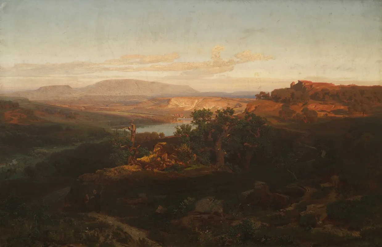 Gegend In Der Rheinpfalz by Anton Hlavacek - Canvas Print
