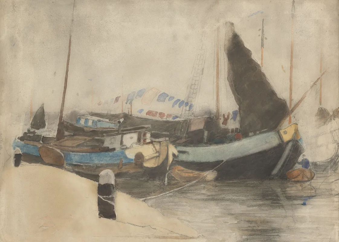 Gemeerde Schuiten by Willem Witsen - Canvas Print