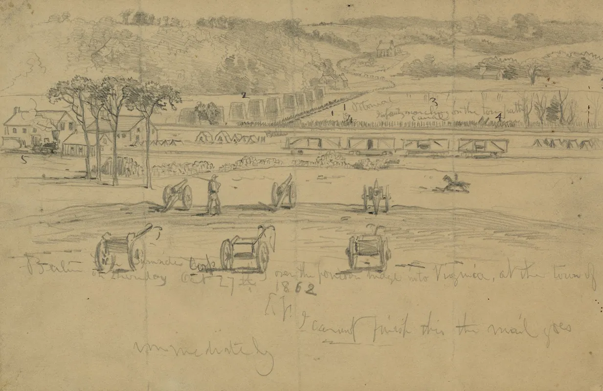 Gen Burnsides Corp Marching Over The Pontoon Bridge Into Virginia At The Town Of Berlin On Thursday Oct 27 1862