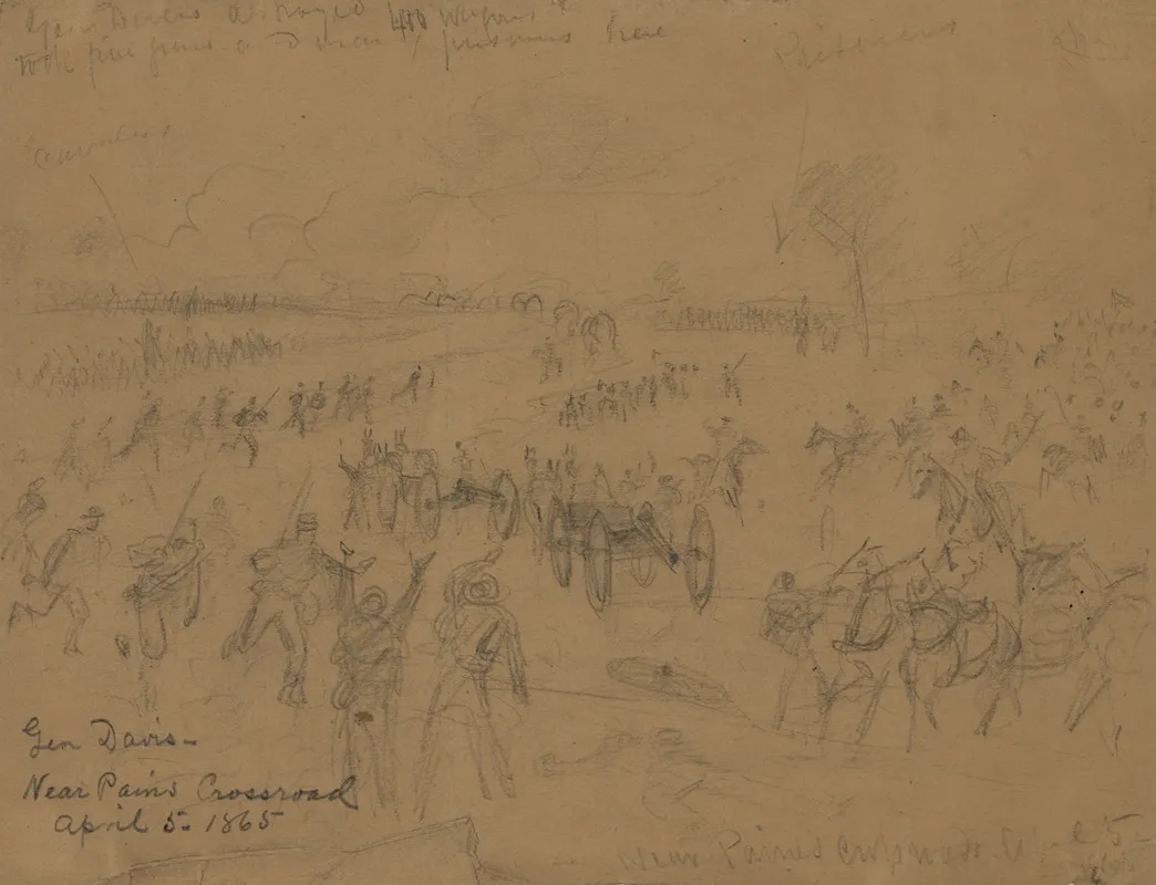 Gen Davis Near Paines Crossroad April 5 1865
