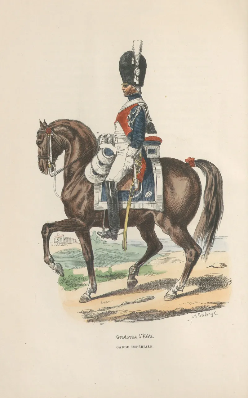 Gendarme Delite Garde Imperiale by Hippolyte Bellangé - Canvas Print