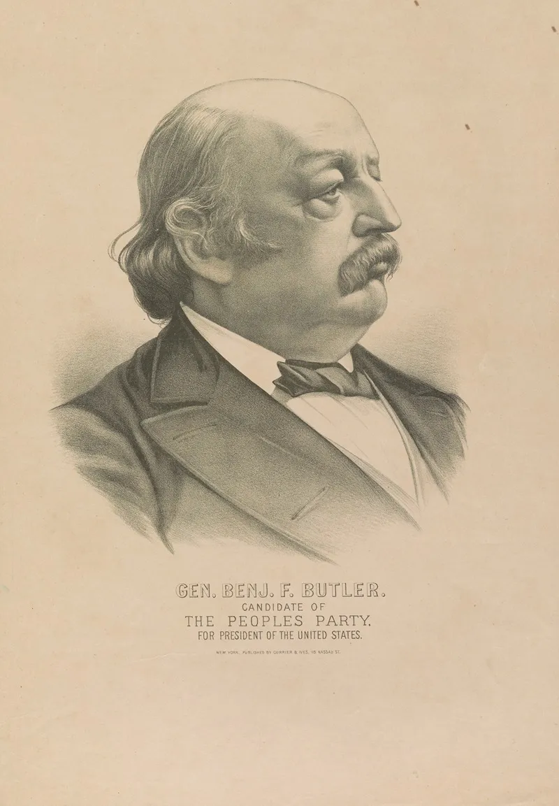 General Benjamin F Butler Candidate Of The Peoples Party For President Of The United States