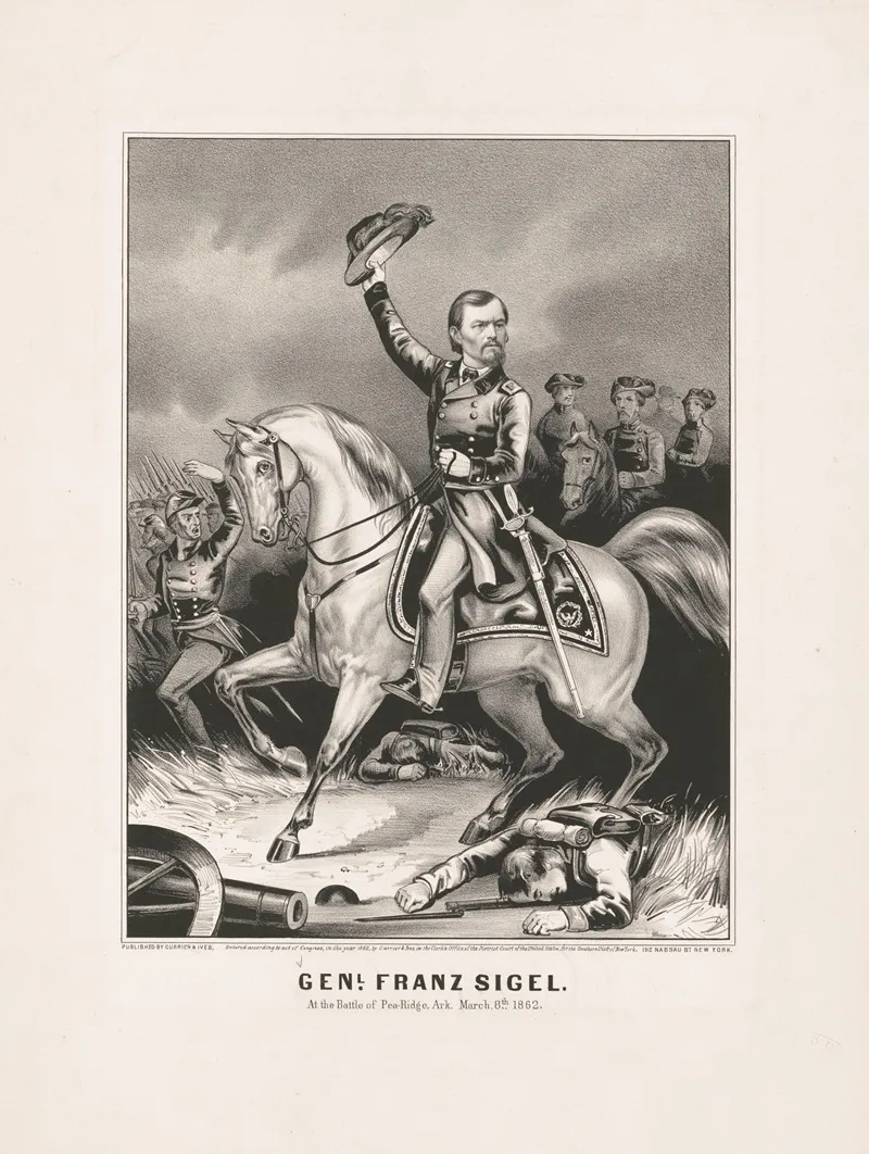 General Franz Sigel At The Battle Of Pea Ridge Ark March 8th 1862