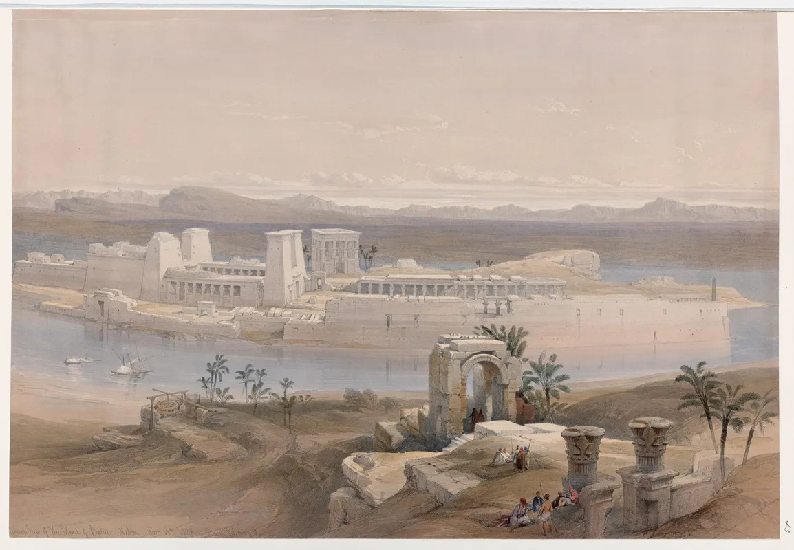 General View Of The Island Of Philae Nubia Nov 18th 1838