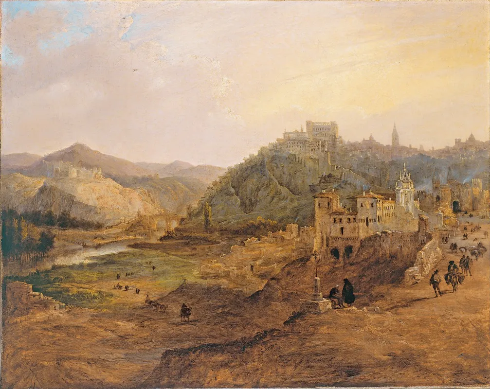 General View Of Toledo From The Cross Of The Canons by Genaro Pérez Villaamil - Canvas Print