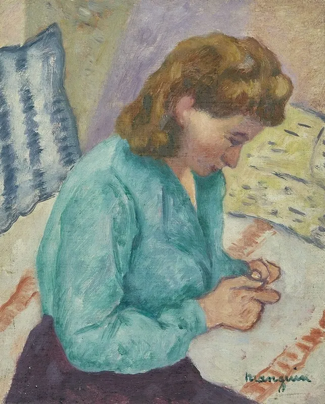 Genevieve Sauty De Profil by Henri Manguin - Canvas Print