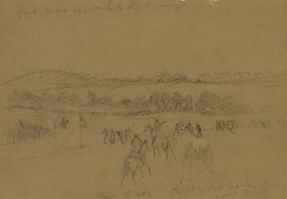 Genl Cases Approach To The Ostenugua May 15 1864 Right Or West Bank At Lays Ferry