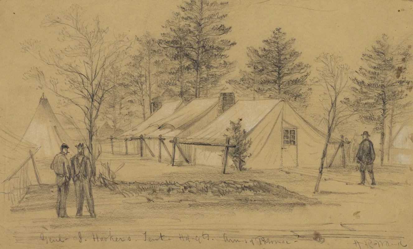 Genl J Hookers Tent Hdqts Army Of Potomac